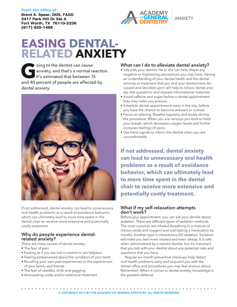 Easing Dental Related Anxiety