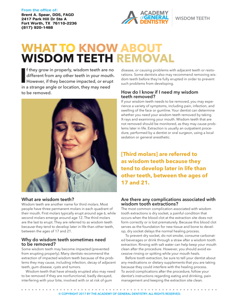What To Know About Wisdom Teeth Removal